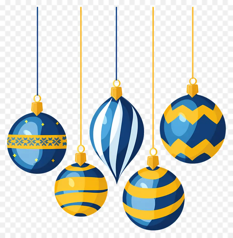 Boules De Noël Suspendues，Ornements De Noël PNG