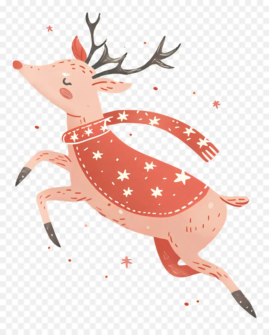 Cerf De Noël，Renne Mignon PNG