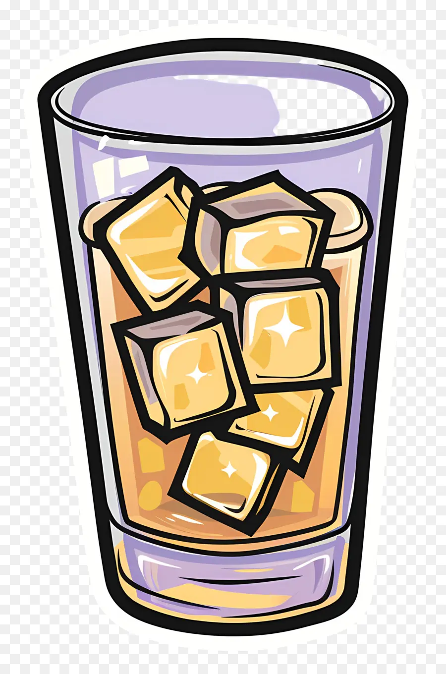 Café Froid，Glaçons En Verre PNG