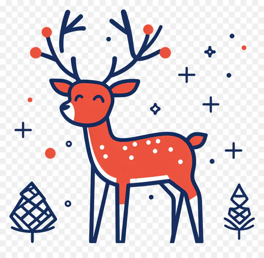 Cerf De Noël，Cerf Simple PNG