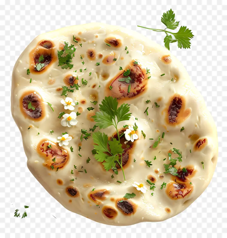 Pain Naan，Pain Plat Aux Herbes PNG