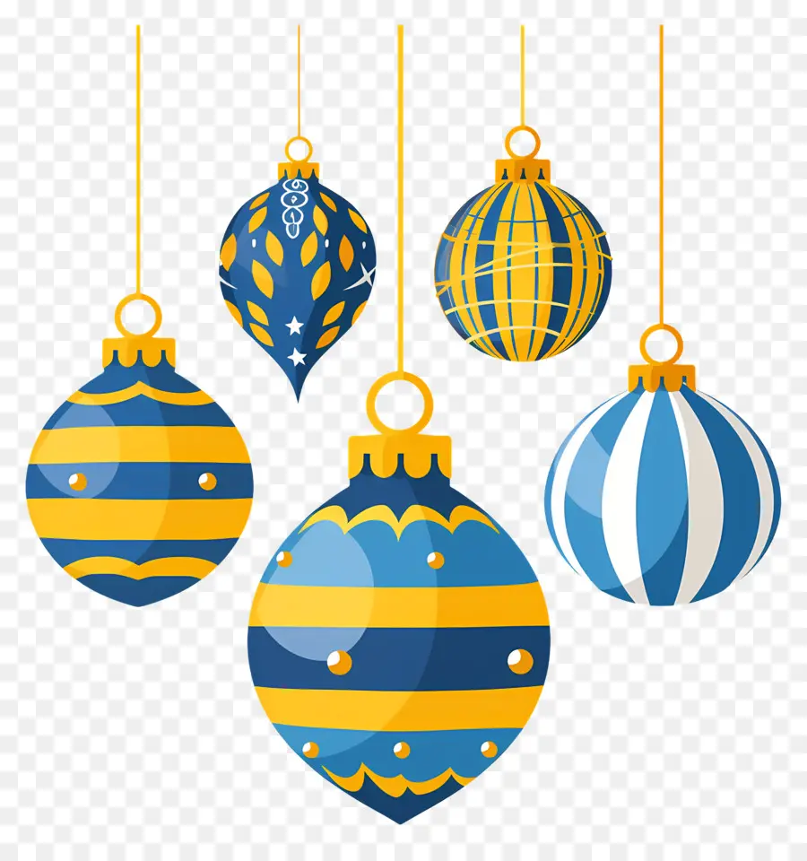 Boules De Noël Suspendues，Ornements De Noël PNG