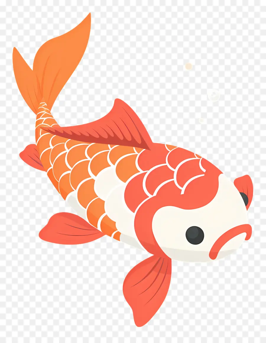 Poisson Koï，Poisson De Dessin Animé Mignon PNG