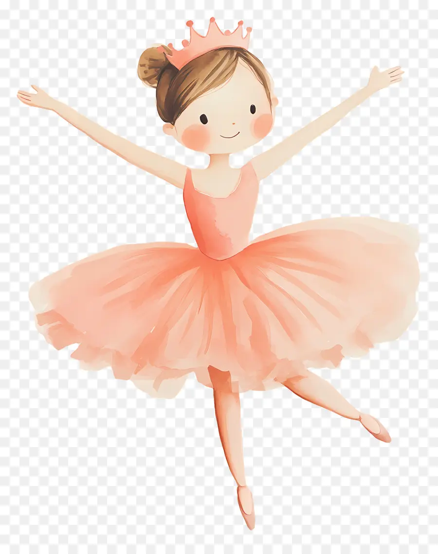 Ballet，Ballerine En Robe Rose PNG