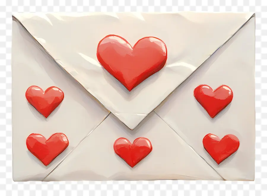 Courrier D'amour，Enveloppe Avec Coeur PNG