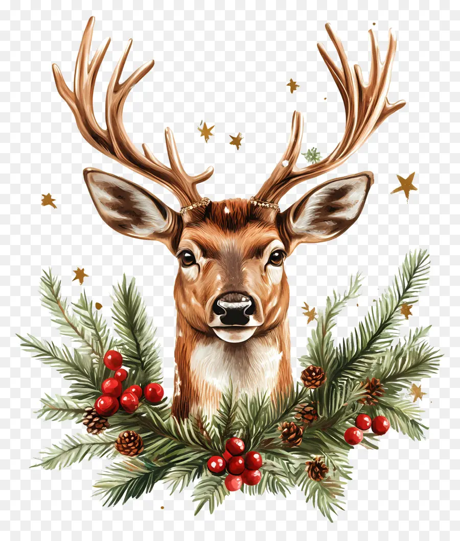 Cerf De Noël，Cerf Réaliste PNG