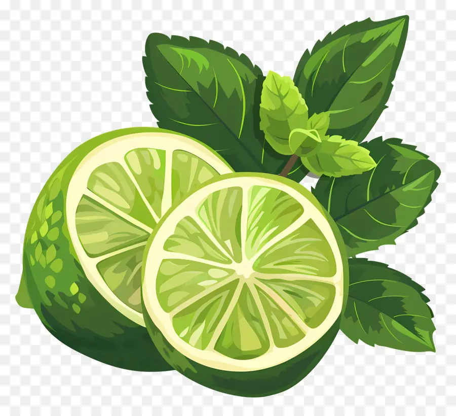 Citron Vert，Citron Vert Et Menthe PNG