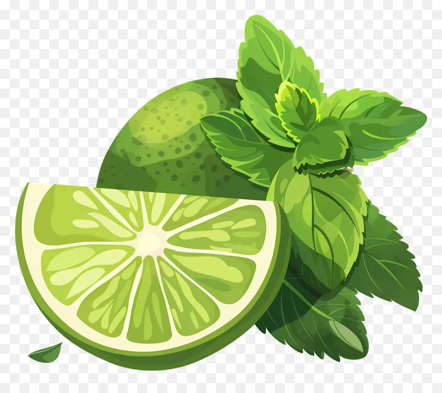 Citron Vert，Citron Vert Et Menthe PNG