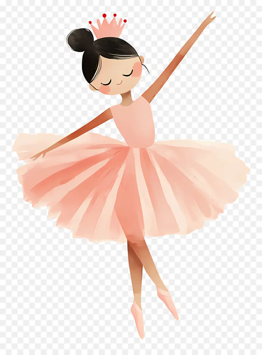 Ballet，Ballerine En Robe Rose PNG