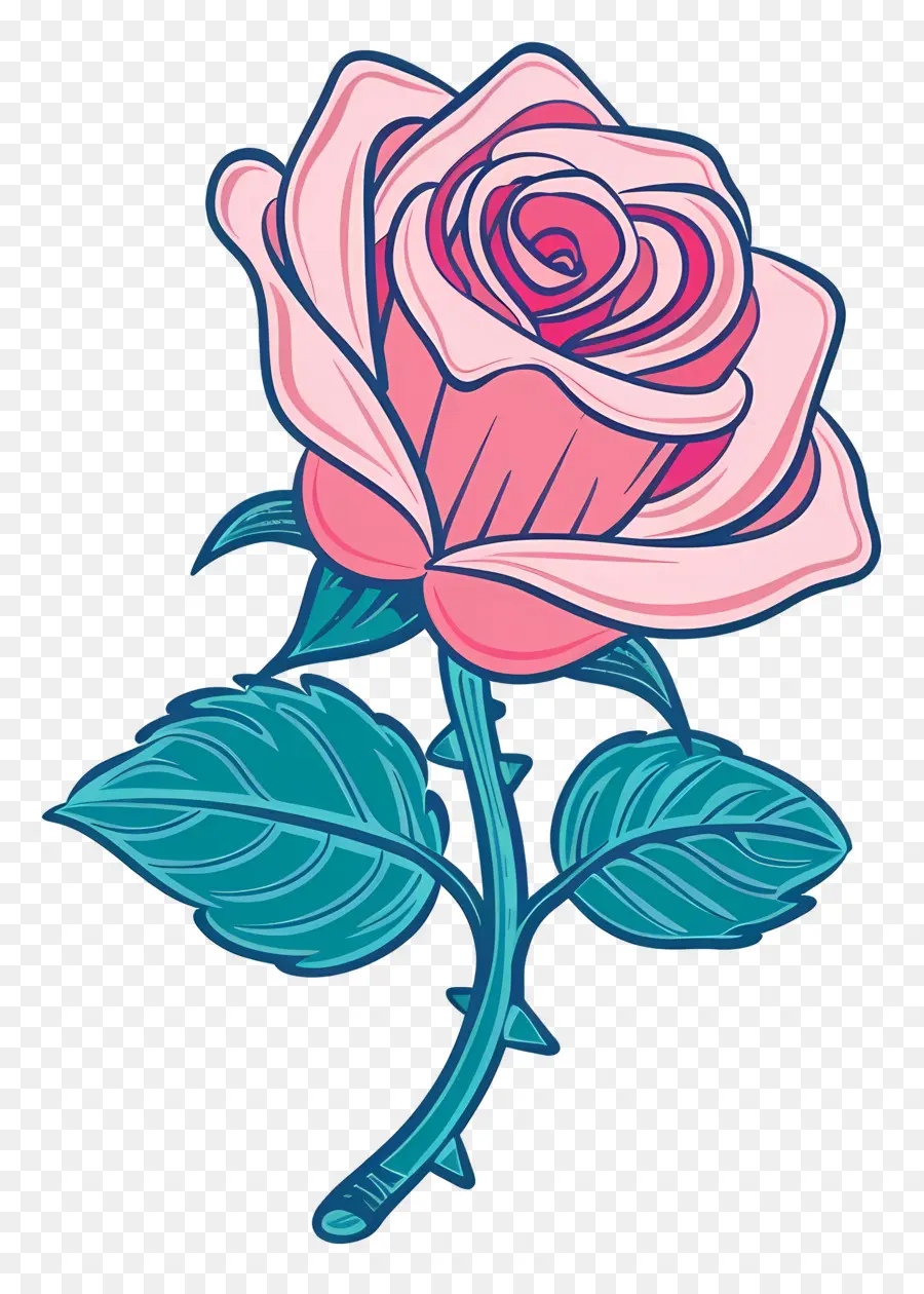 Rose Rouge，Tige PNG