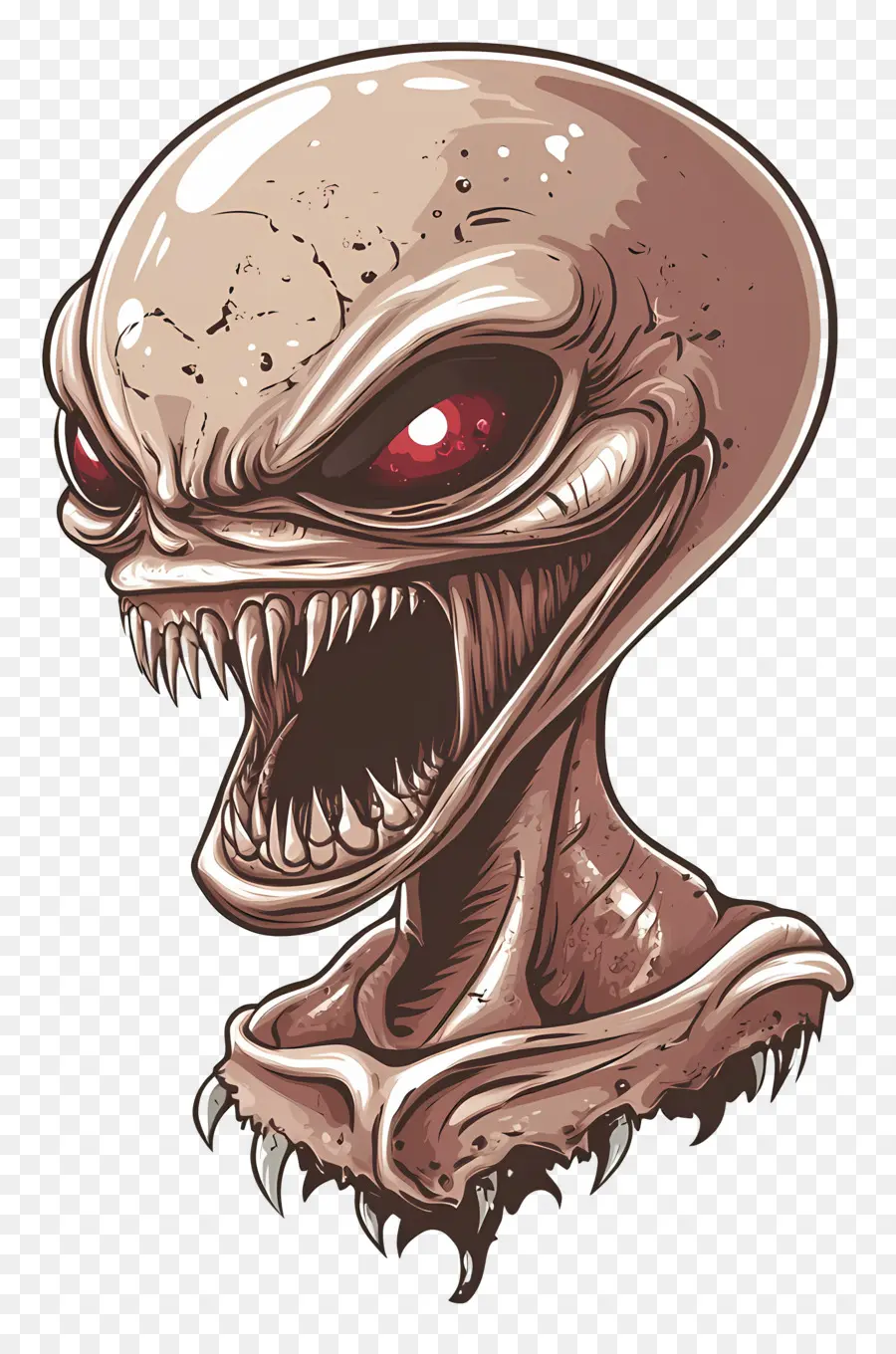 Extraterrestre Effrayant，Tête D'extraterrestre PNG