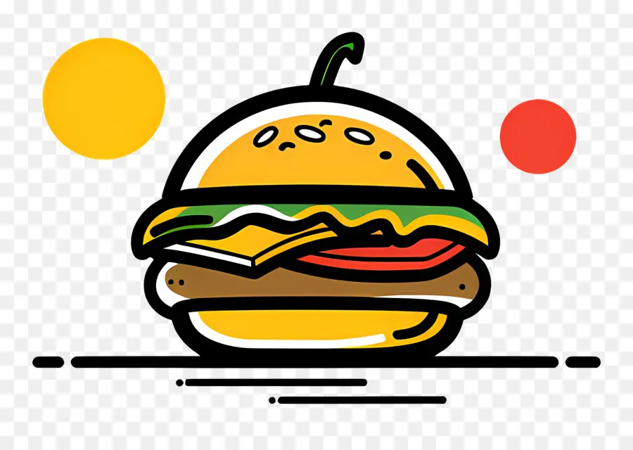 Logo De Hamburger，Hamburger De Dessin Animé PNG