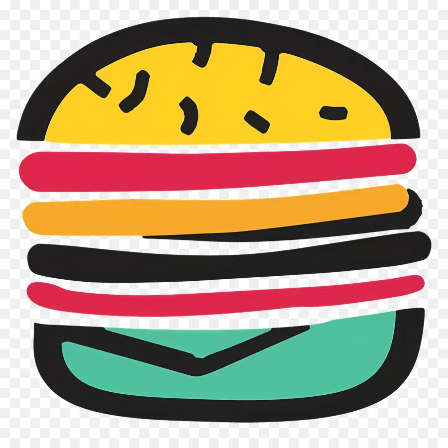 Logo De Hamburger，Burger Stylisé PNG