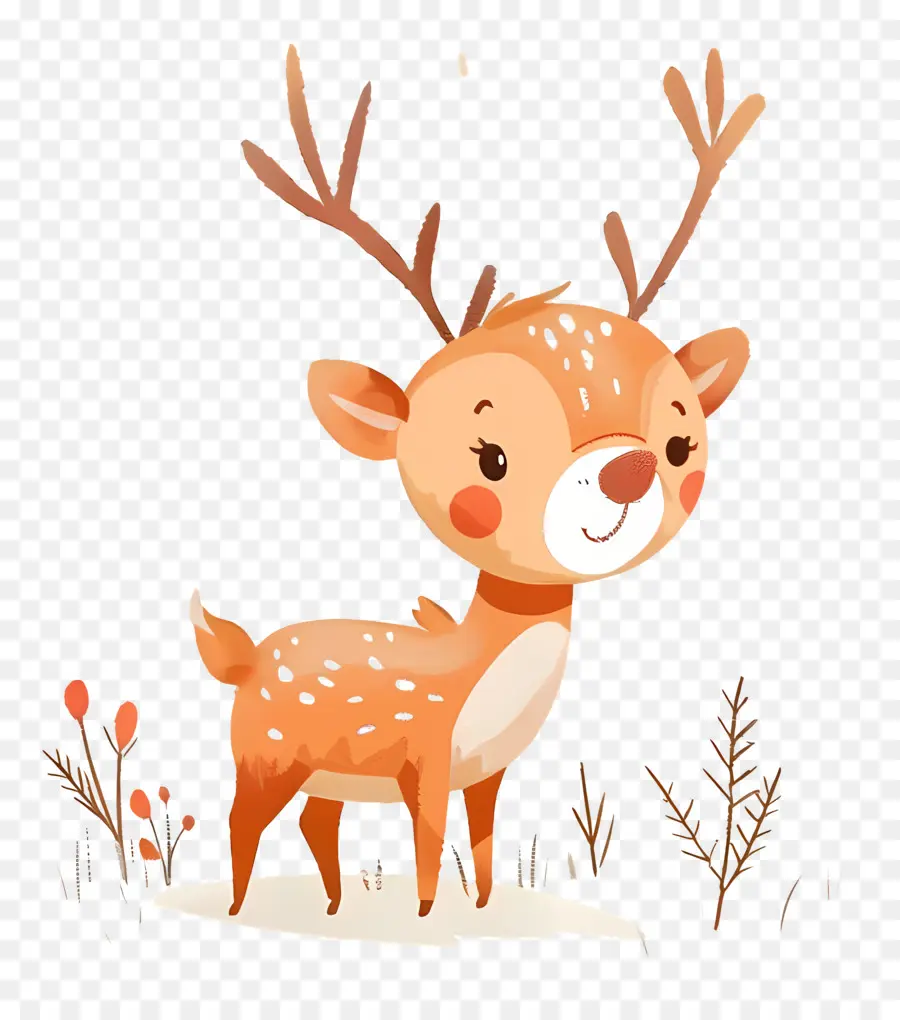 Cerf De Noël，Cerf De Dessin Animé PNG