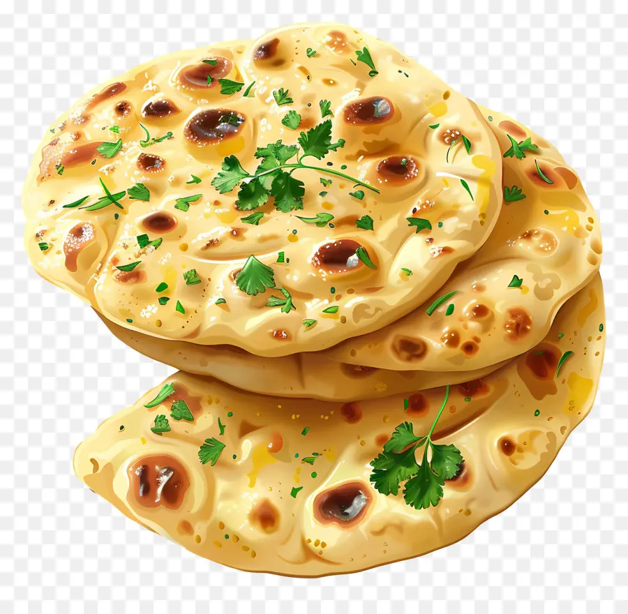 Pain Naan，Pain Plat Aux Herbes PNG