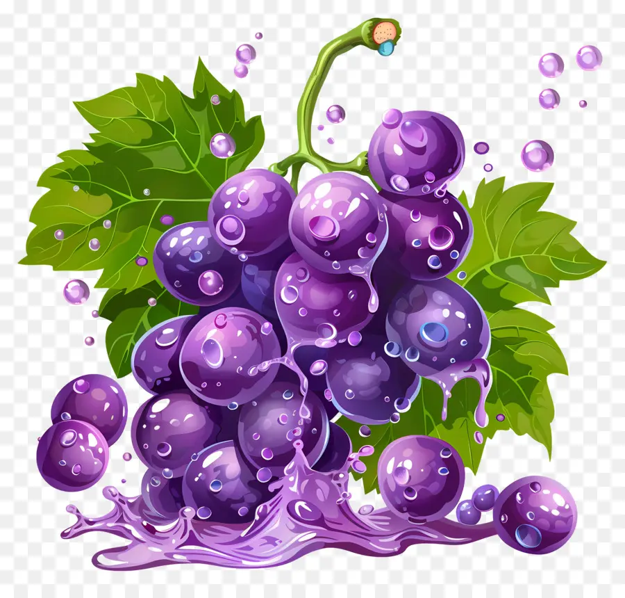 Éclaboussure De Raisins，Raisins Violets PNG