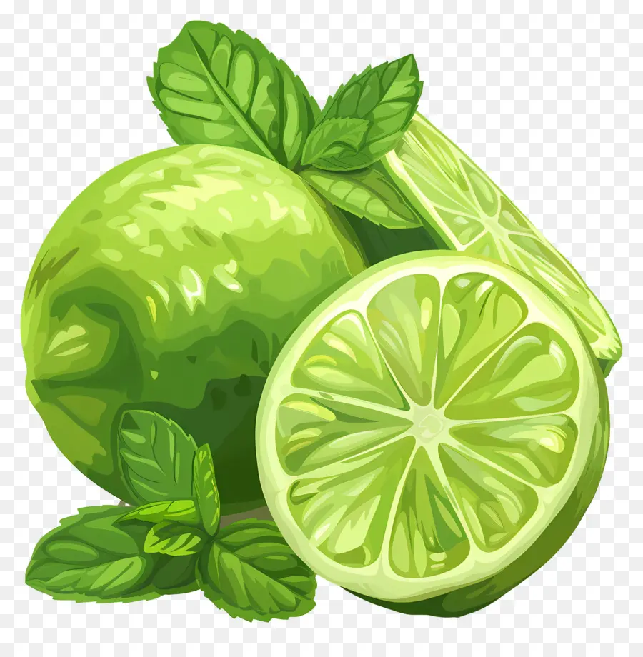 Citron Vert，Citron Vert Et Menthe PNG