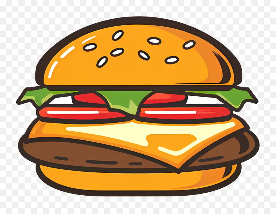 Logo De Hamburger，Burger Coloré PNG