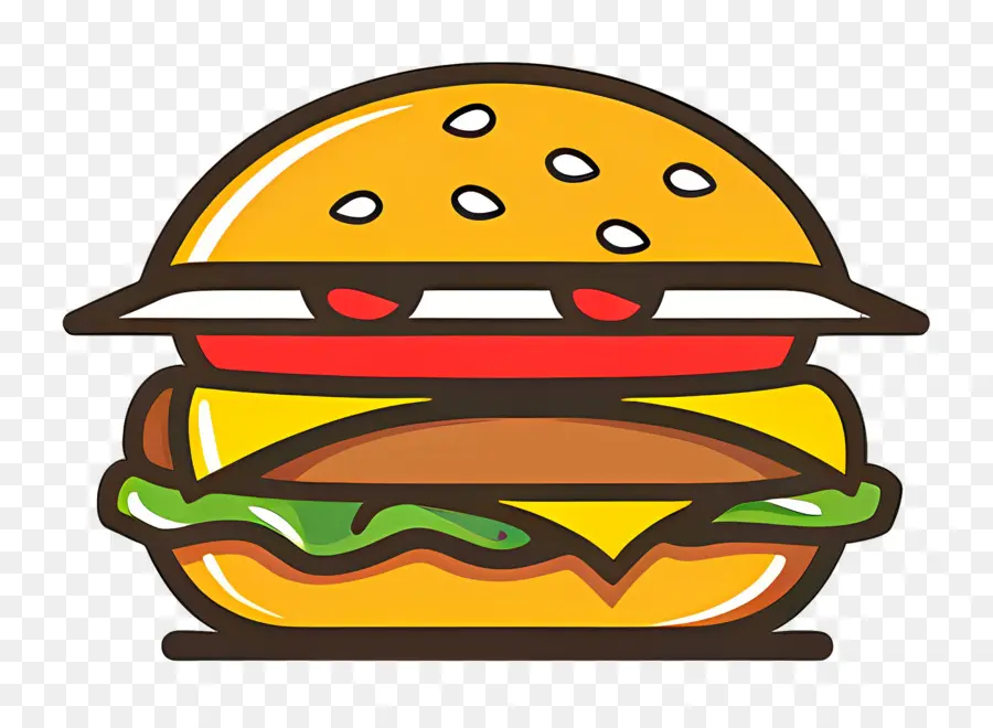 Logo De Hamburger，Hamburger De Dessin Animé PNG