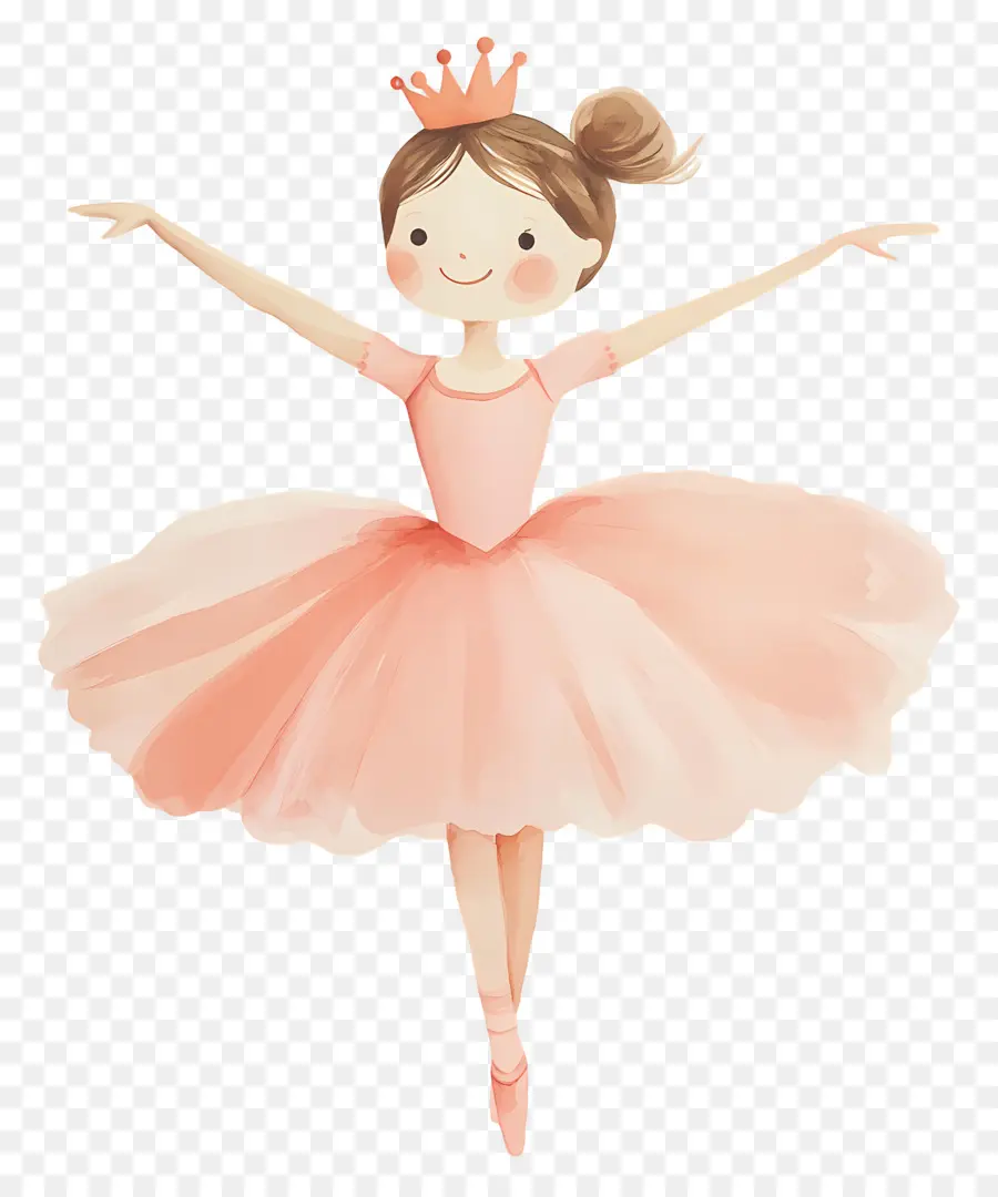 Ballet，Ballerine En Robe Rose PNG