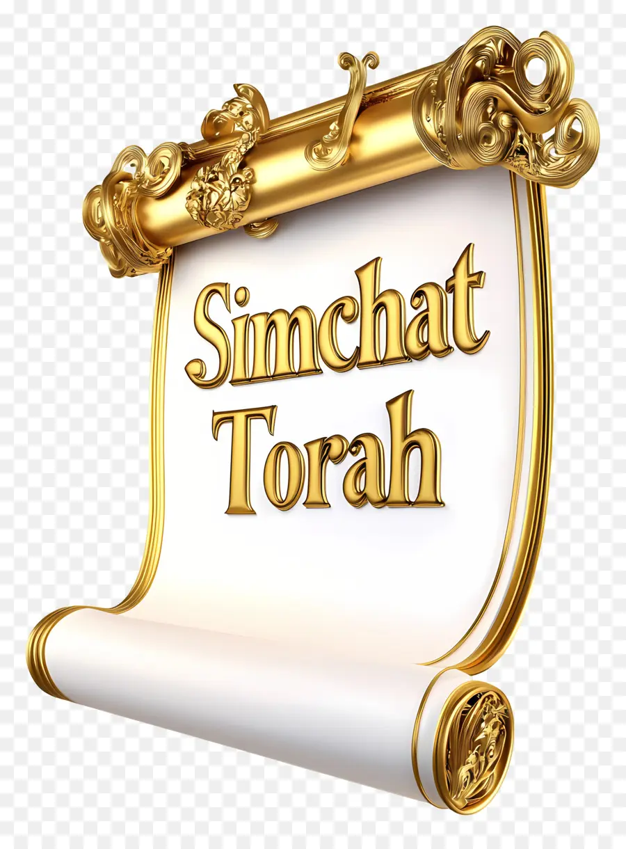 Sim'hat Torah，Rouleau Doré De Sim'hat Torah PNG