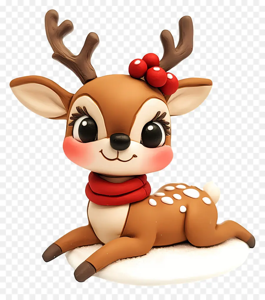 Cerf De Noël，Renne Mignon PNG