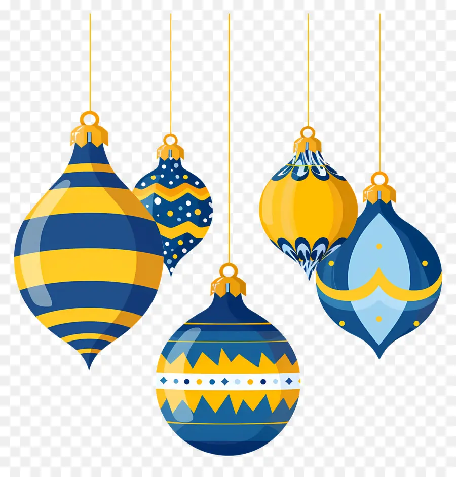 Boules De Noël Suspendues，Ornements De Noël PNG