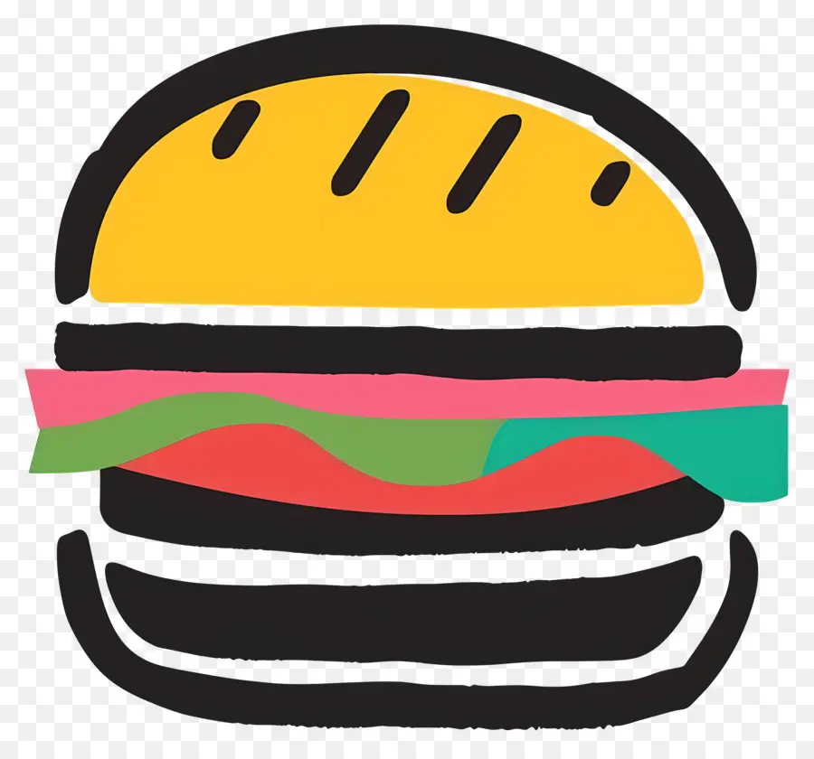 Logo De Hamburger，Burger Stylisé PNG