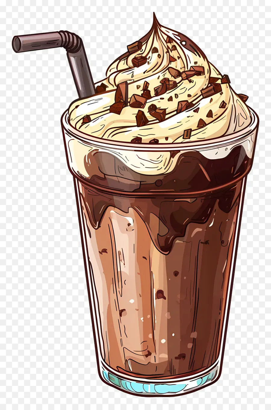 Frappuccino，Milk Shake Au Chocolat PNG