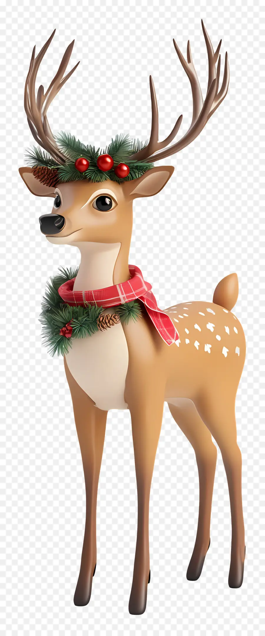 Cerf De Noël，Cerf Décoré PNG