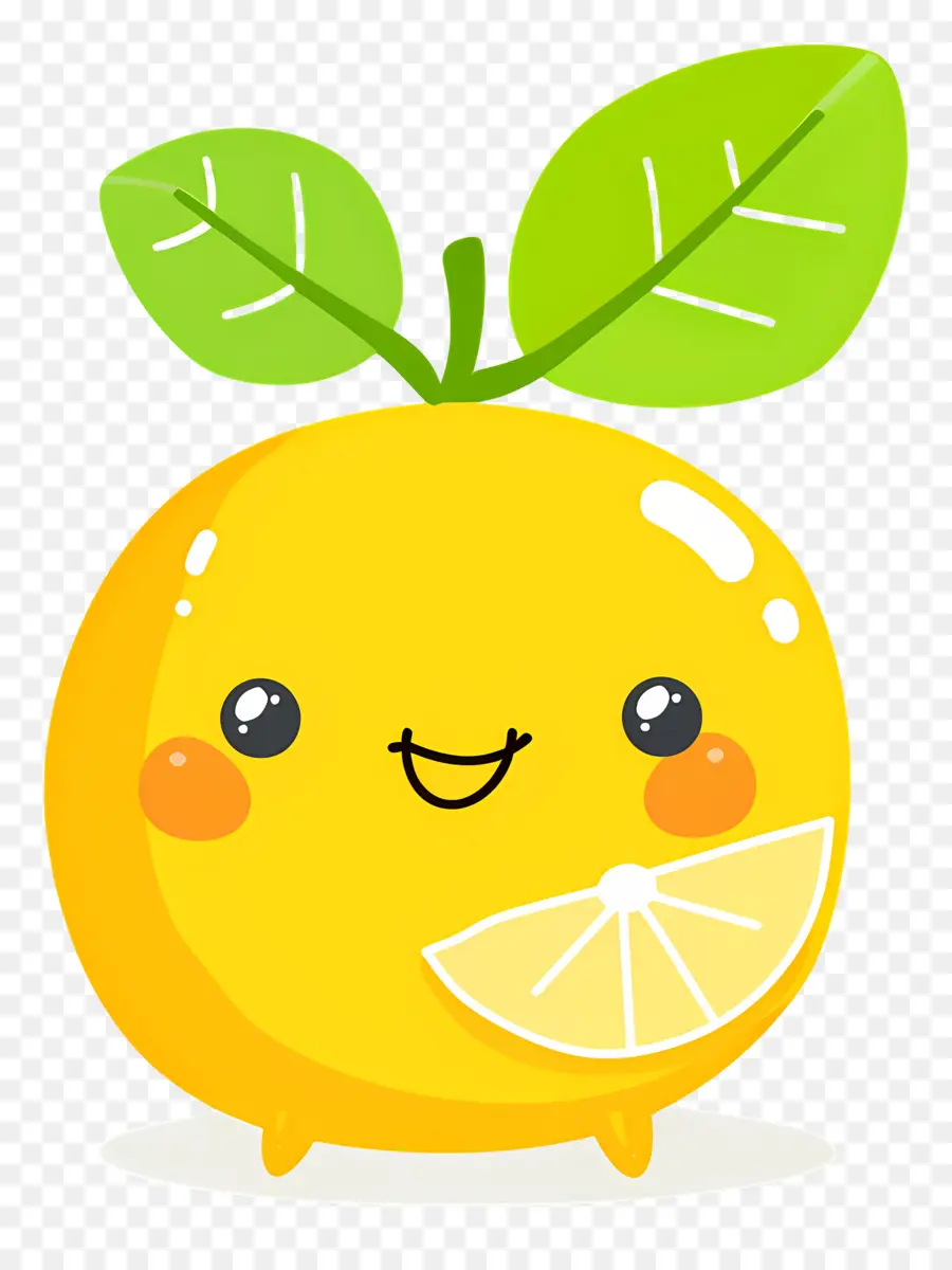 Citron Kawaii，Bonne Orange PNG