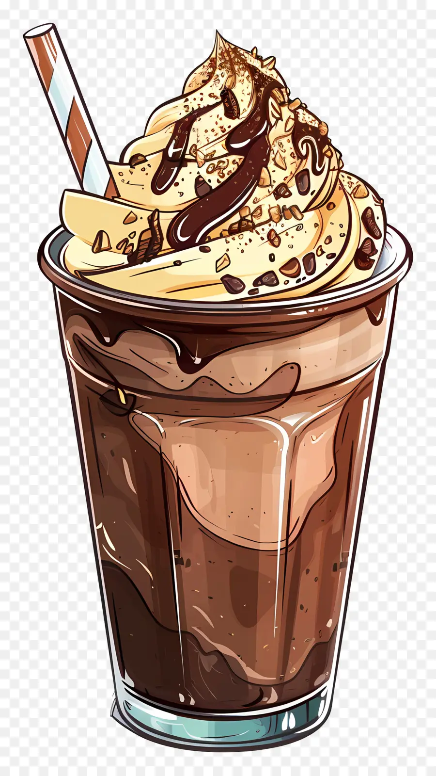 Frappuccino，Milk Shake Au Chocolat PNG