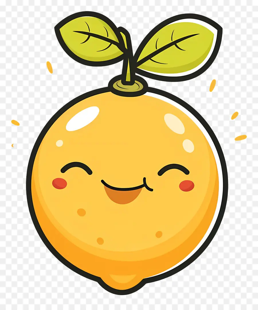 Citron Kawaii，Bonne Orange PNG