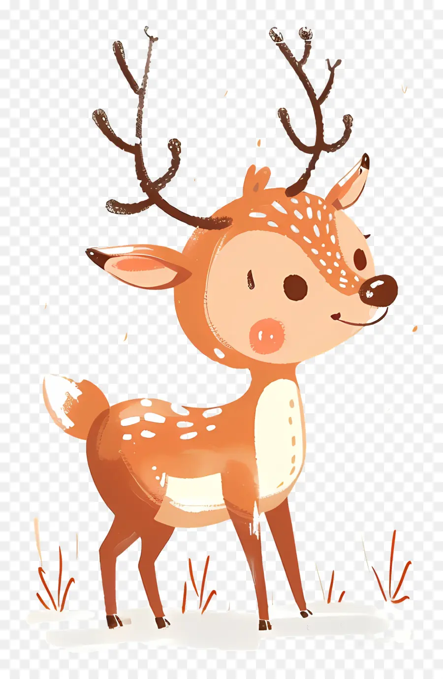 Cerf De Noël，Cerf De Dessin Animé PNG