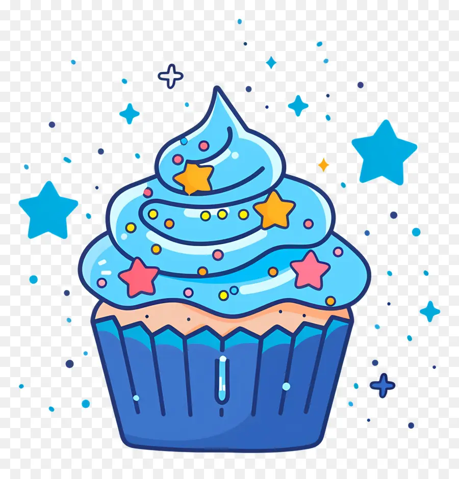 Petit Gâteau Animé，Petit Gâteau Bleu PNG