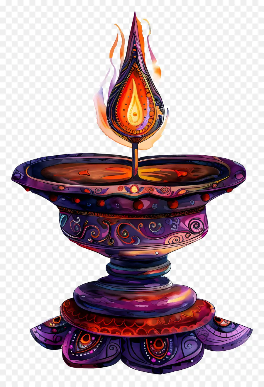 Lampe De Diwali，Diya Artistique PNG