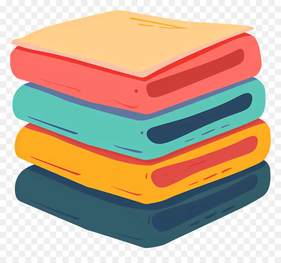 Pile De Vêtements，Coloré PNG