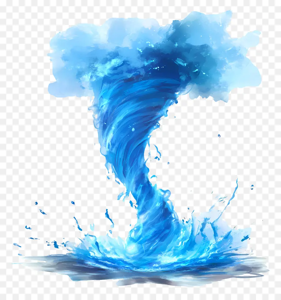 Spirale D'eau，Tornade D'eau Bleue PNG