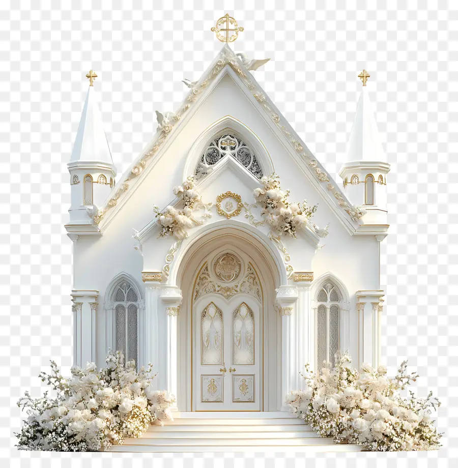 église De Mariage，Église Blanche PNG