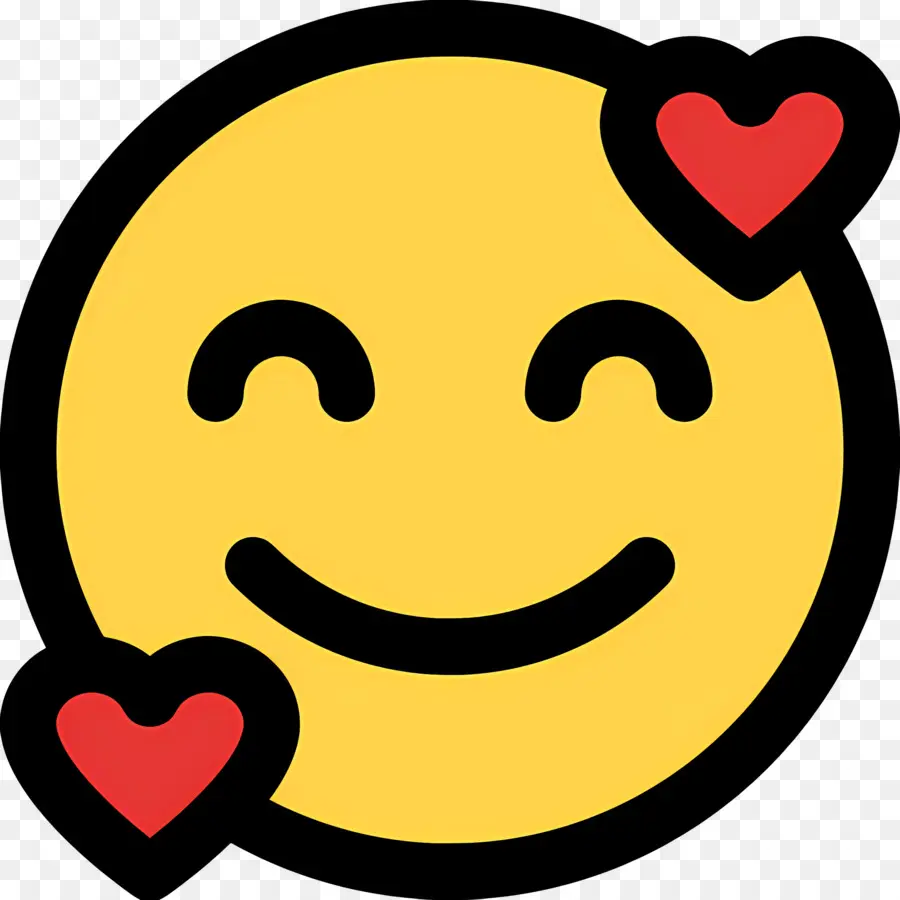 Sourire Emoji，Emoji Yeux De Coeur PNG