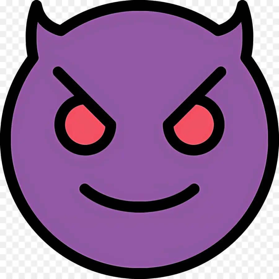 Diable Emoji，Emoji Diable Violet PNG