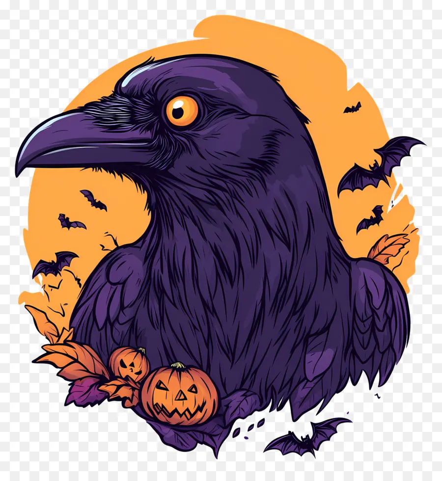 Corbeau D'halloween，Corbeau Aux Citrouilles PNG