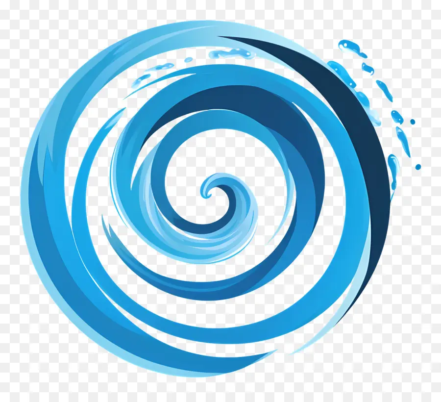 Tourbillon D'eau，Vortex Bleu PNG