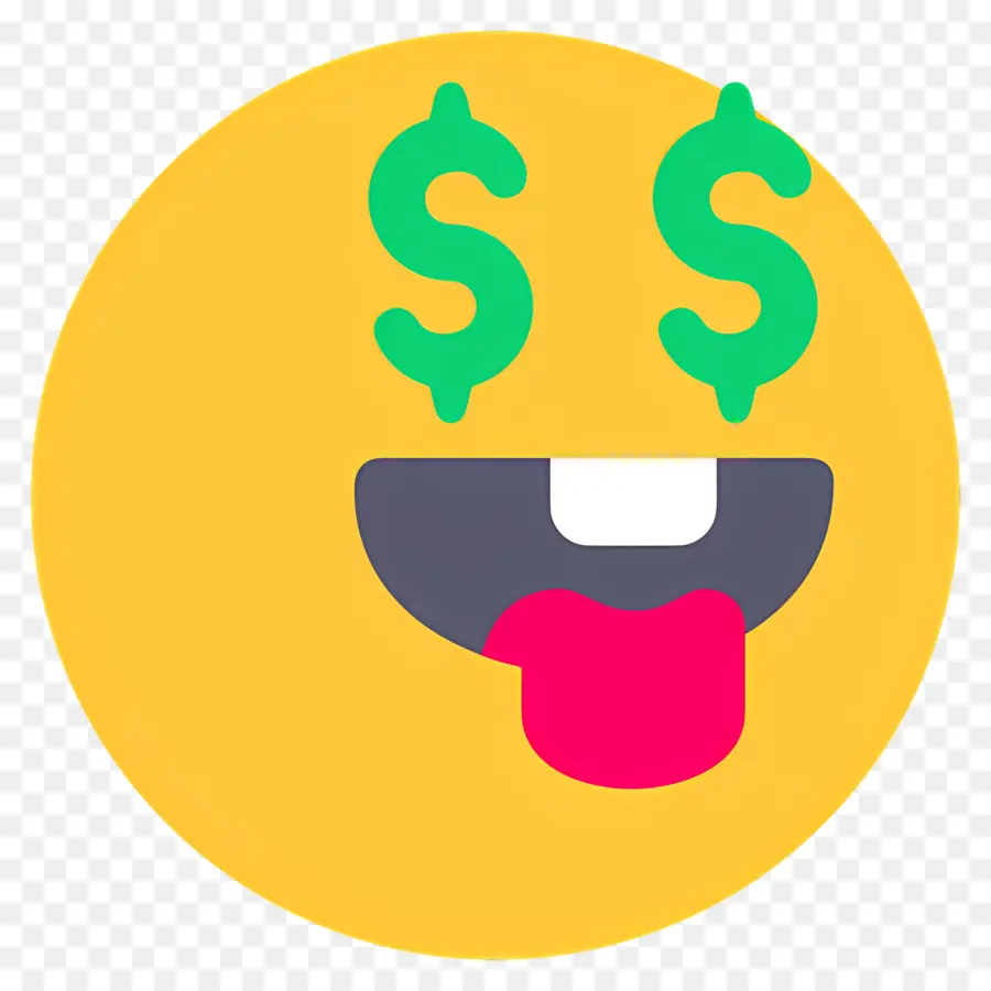 Argent Emoji，Emoji Yeux De Dollar PNG