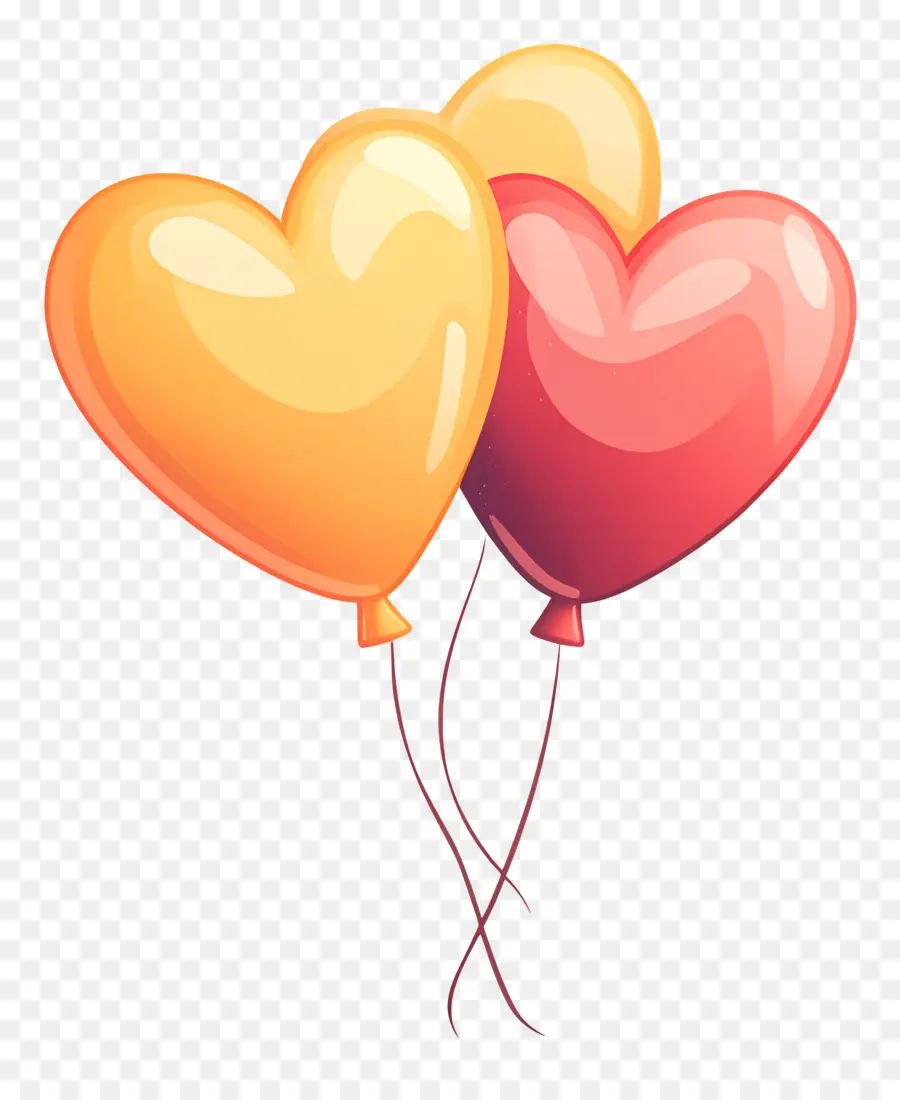 Ballon D'amour，Ballon Coeur Rouge PNG