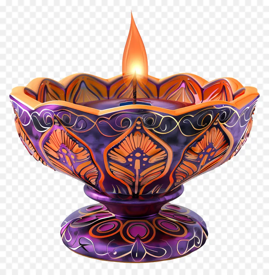 Lampe De Diwali，Diya élégante PNG