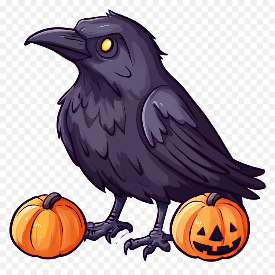 Corbeau D'halloween，Corbeau Aux Citrouilles PNG