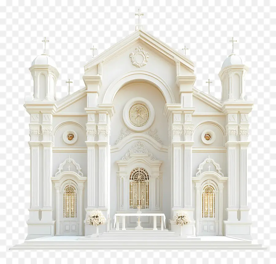 église De Mariage，Église Blanche PNG