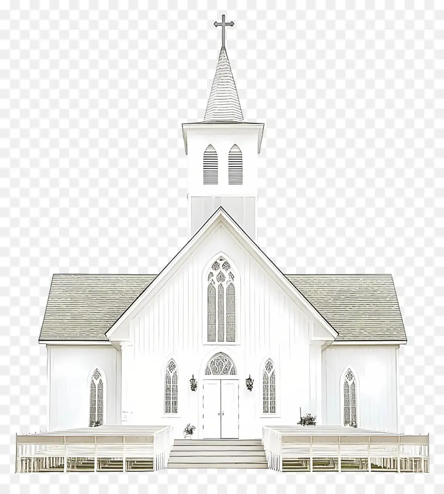 église De Mariage，Église Blanche PNG