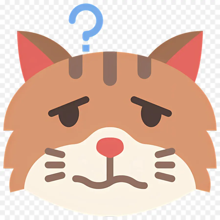 Emoji Confus，Chat Confus PNG